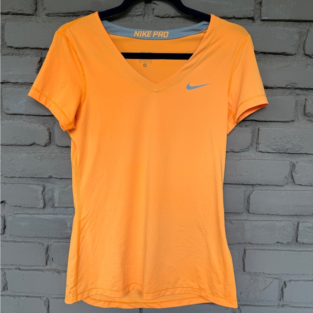 Nike Women's Bright Orange V-Neck Tee